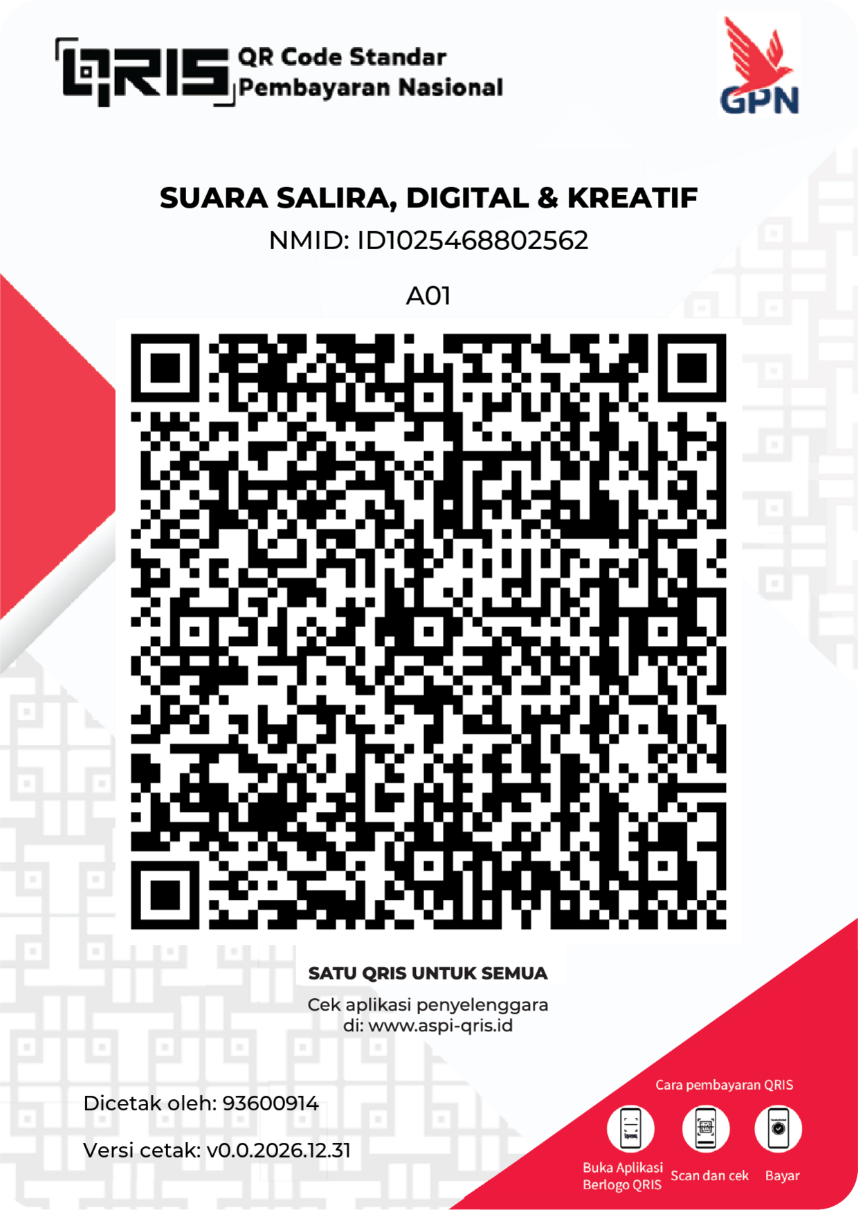 QRIS dukungan Suara Salira